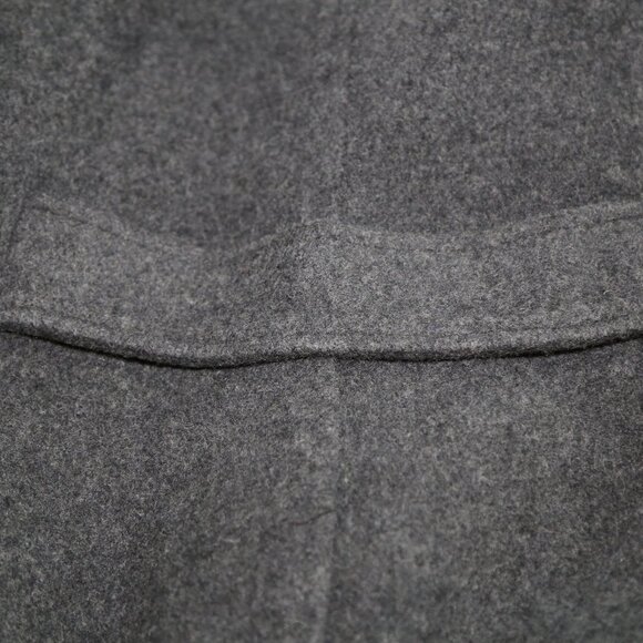 Authentic SELFISH POT vintage long wool coat Classic EUC Gray - Picture 9 of 10